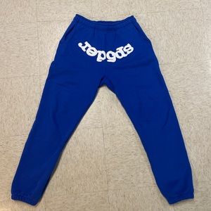 Blue sp5der world wide pants size Large